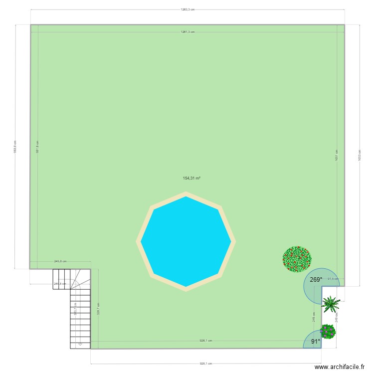 PLAN JARDIN. Plan de 1 pièce et 154 m2