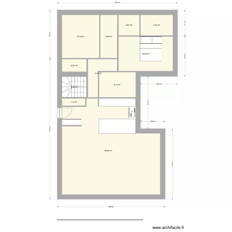 maison lotissement RDC. Plan de 