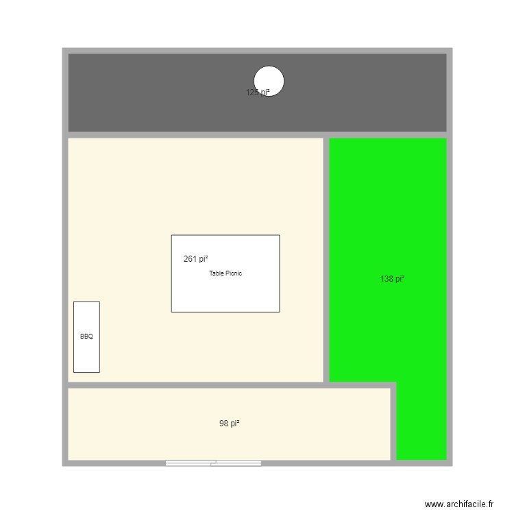 Cours Existant. Plan de 0 pièce et 0 m2