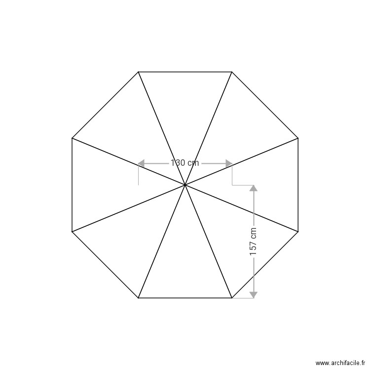 Octogonal. Plan de 0 pièce et 0 m2