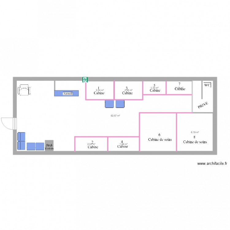 plan body minute Plan 9 pièces 80 m2 dessiné par mamediarra