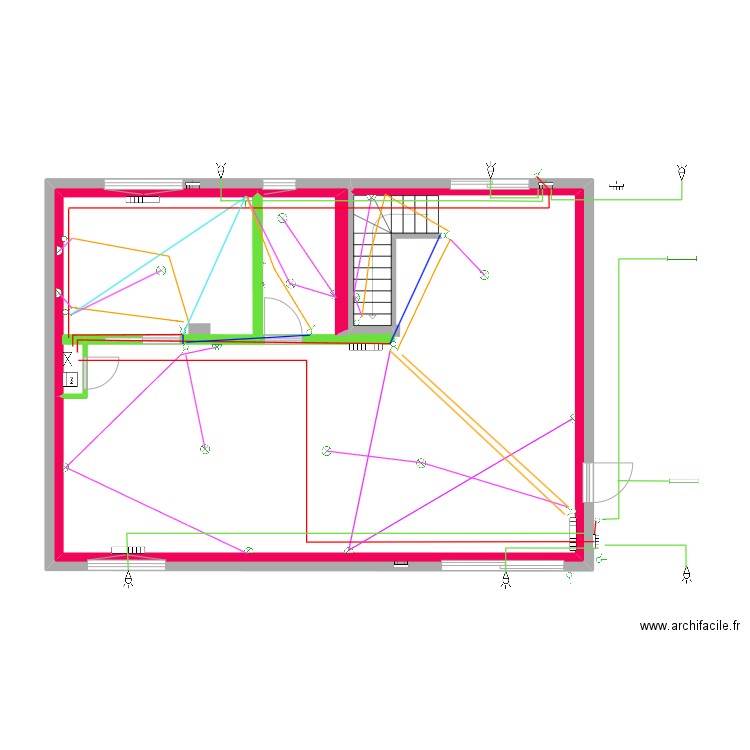 Garage 2020 n21 Cloisons et Amenagements +++ eclairage. Plan de 2 pièces et 68 m2