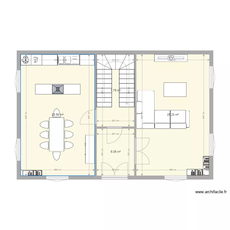 Maison Mairie V1. Plan de 
