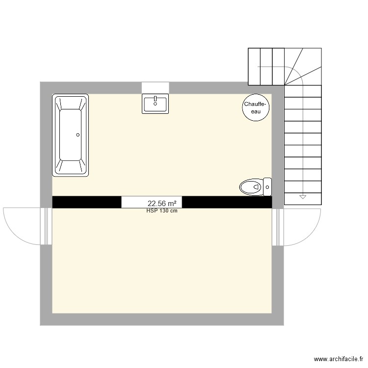 plan salle de bain en haut . Plan de 0 pièce et 0 m2