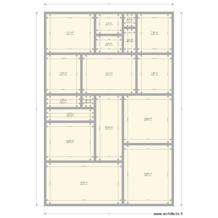 Maison RDC. Plan de 0 pièce et 0 m2