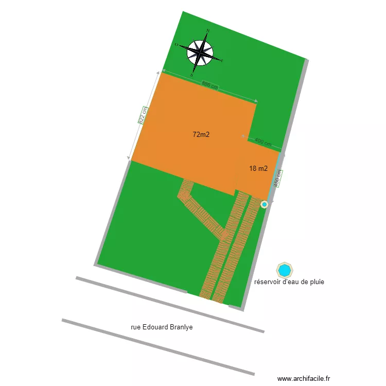 Lavaud vue de dessus apr&egrave;s. Plan de 