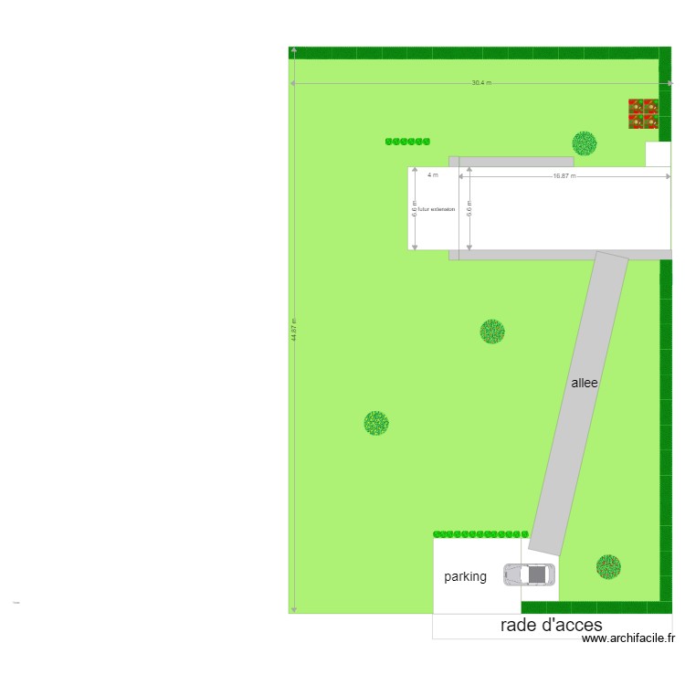 plan de masse agrandi. Plan de 0 pièce et 0 m2