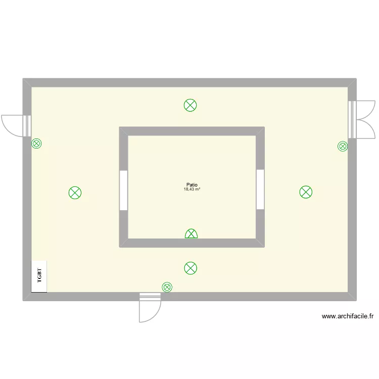 MMM. Plan de 2  et 109 m²