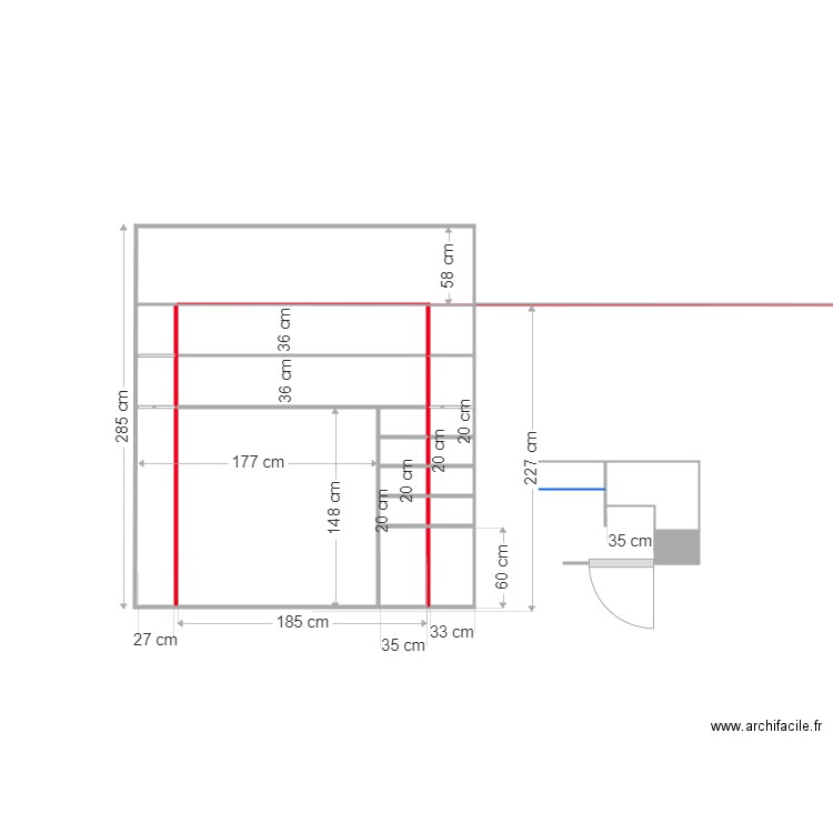 placard entrée ouvert 3. Plan de 0 pièce et 0 m2