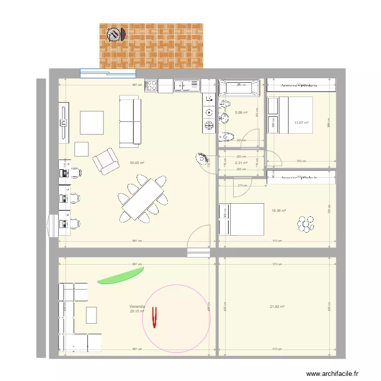 maison projet Leslie et Julien V2. Plan de 