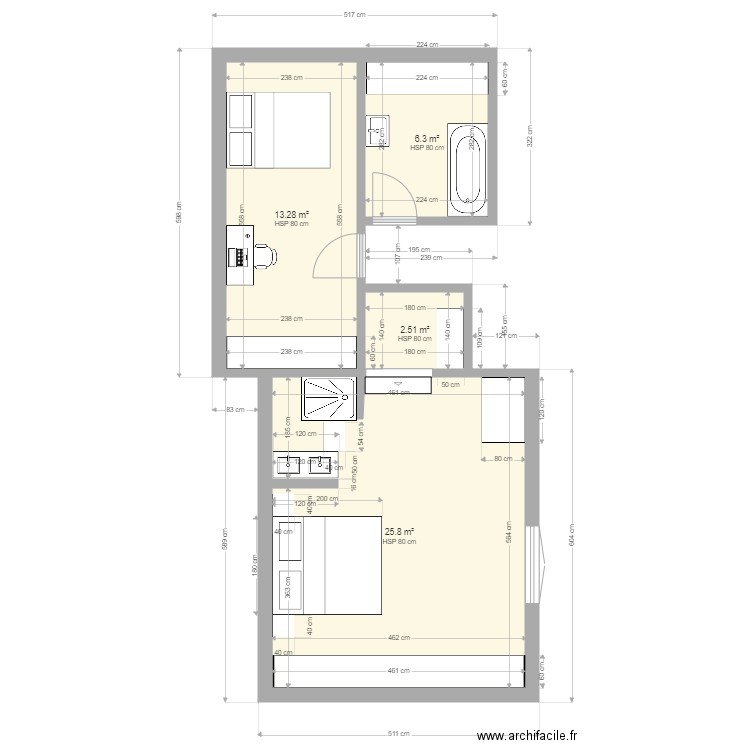 Etage Thumeries. Plan de 0 pièce et 0 m2