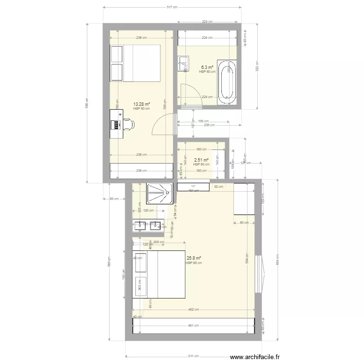 Etage Thumeries. Plan de Etage Thumeries. Plan de