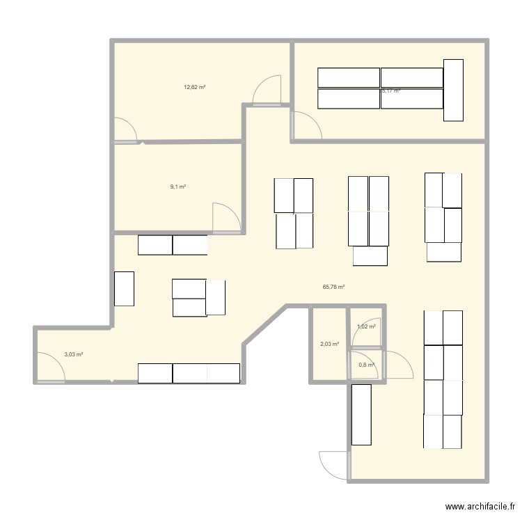 Medecin12. Plan de 8 pièces et 110 m2