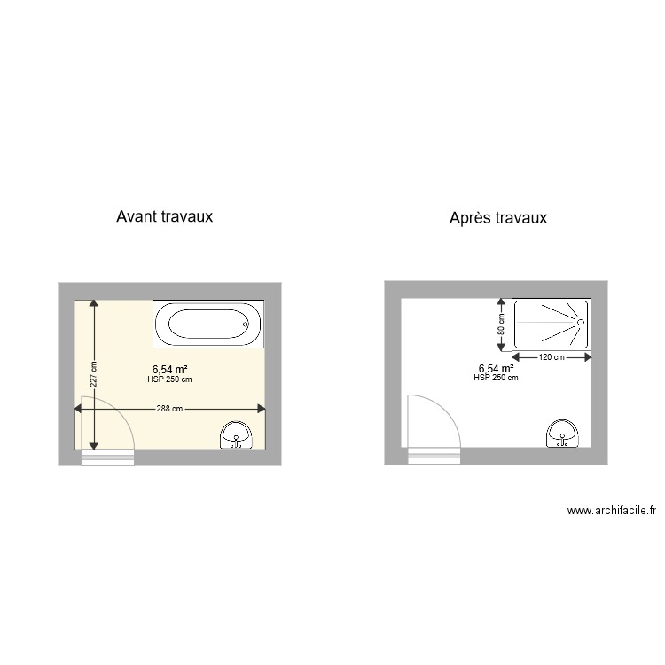 Sdb VERDIER. Plan de 0 pièce et 0 m2