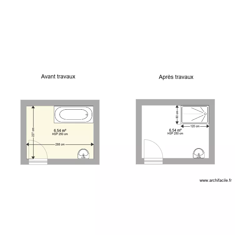 Sdb VERDIER. Plan de 