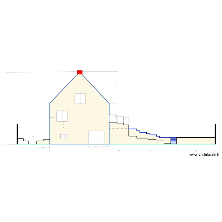 plan extension 1. Plan de 0 pièce et 0 m2