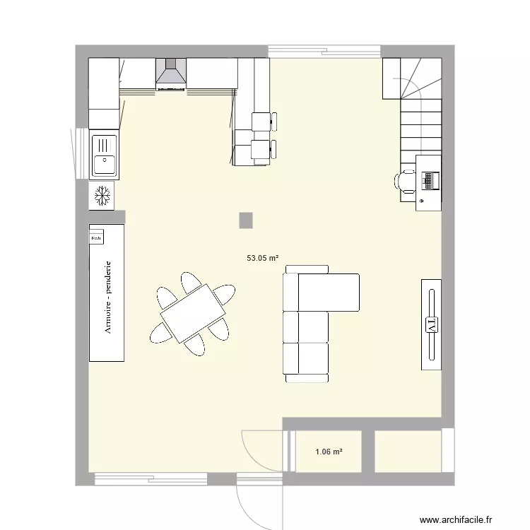 Nouveau salon . Plan de 