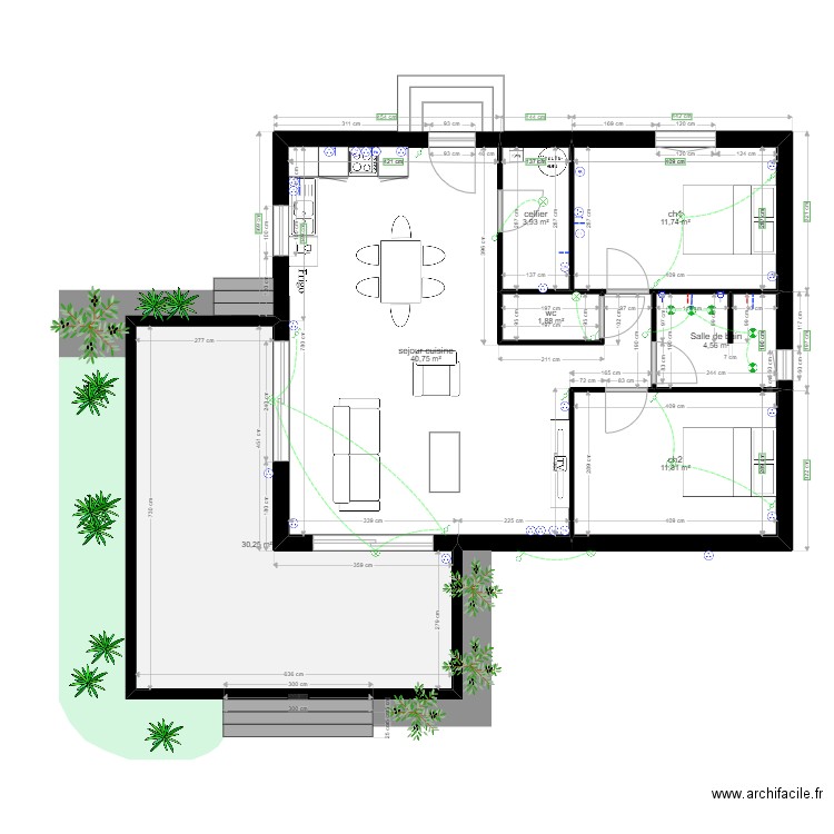 plan laurent ghiso. Plan de 7 pièces et 105 m2