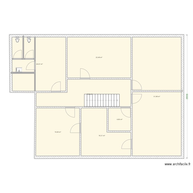 Bureaux Naninne 2. Plan de 7 pièces et 160 m2