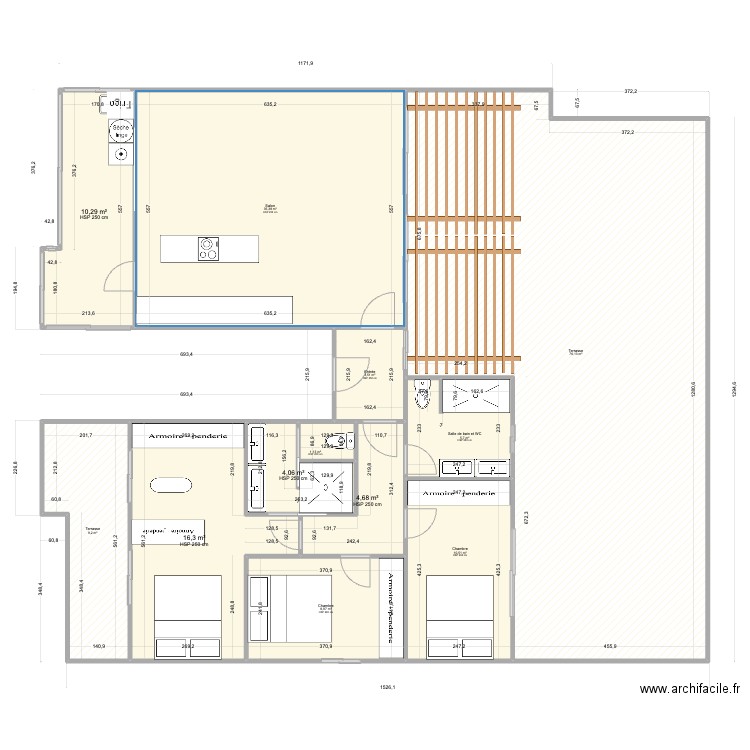 Paseo Maritim 66_Proyecto_v2. Plan de 12 pièces et 186 m2