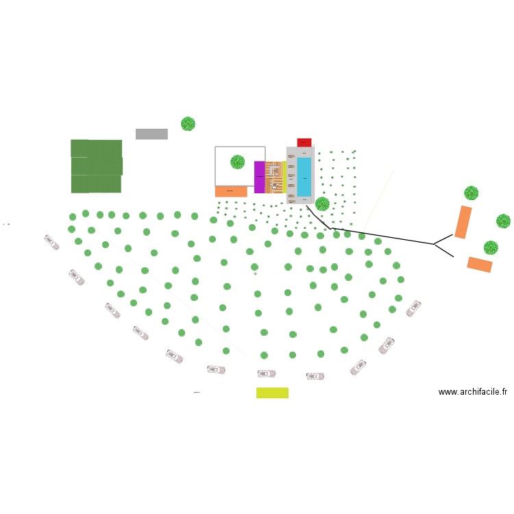 PLAN SITUATION  VEGETATION. Plan de 0 pièce et 0 m2