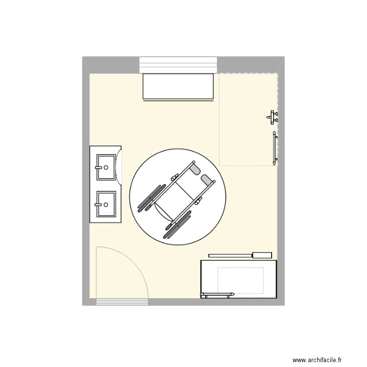 MDPH. Plan de 1 pièce et 10 m2