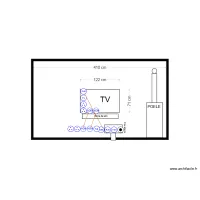 mur tv poele