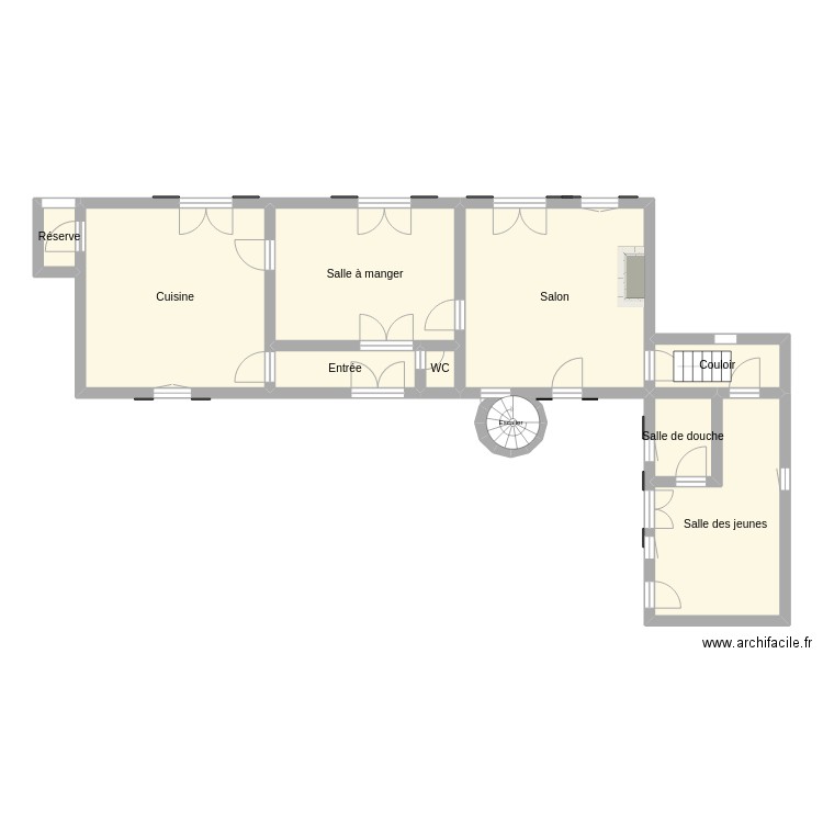 RdJ La Côte. Plan de 10 pièces et 91 m2