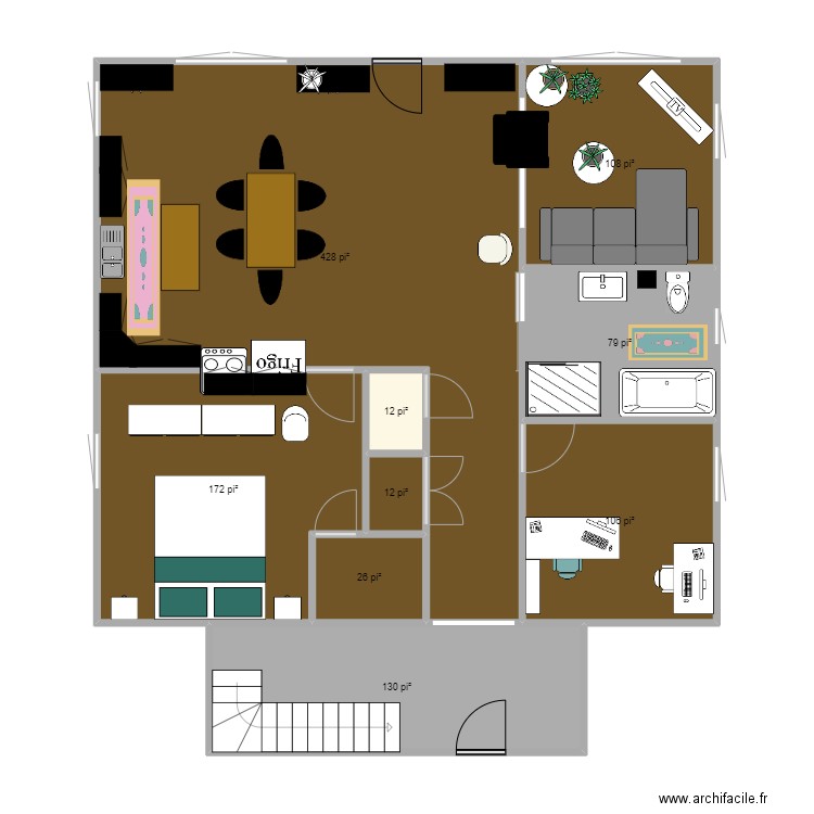 RDC. Plan de 0 pièce et 0 m2