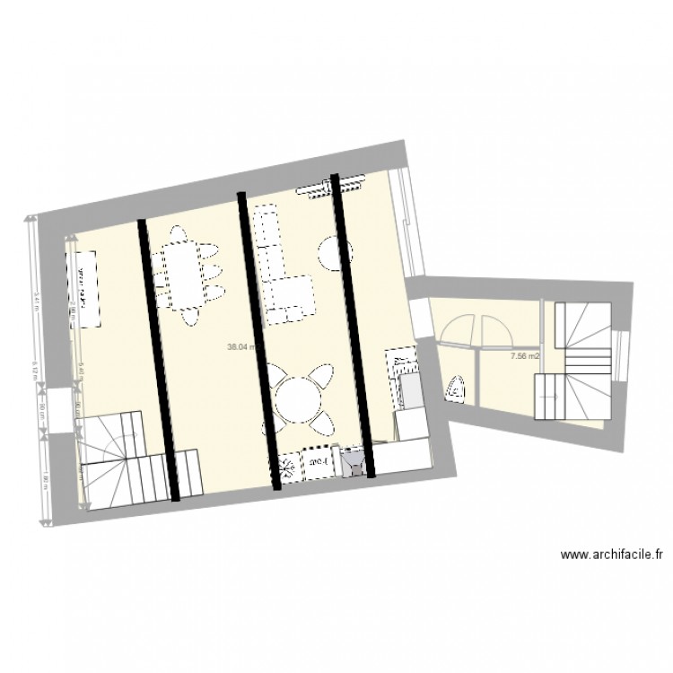 prats rez de chaussée. Plan de 0 pièce et 0 m2