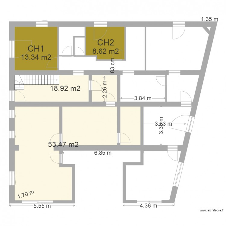 logement de labouheyre RDC. Plan de 0 pièce et 0 m2