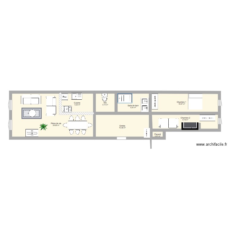Appartement Pau . Plan de 0 pièce et 0 m2