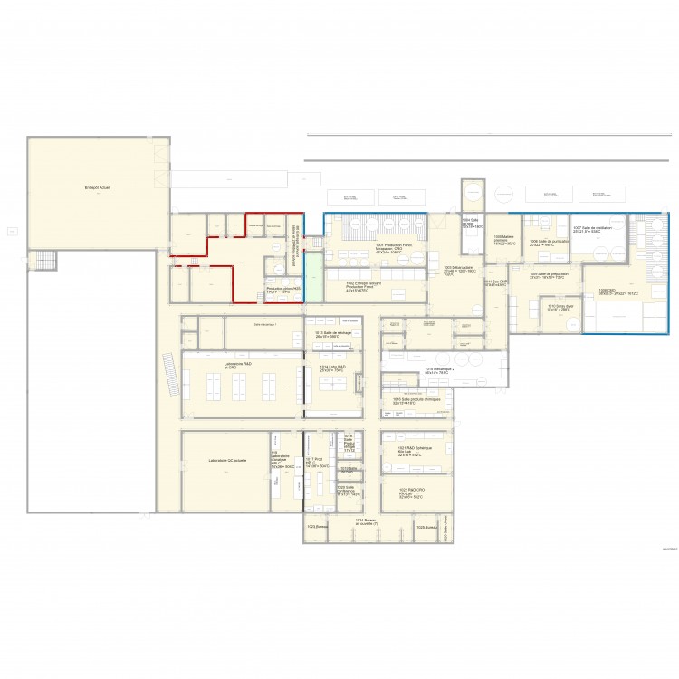 V9965 Agrandissement  Fonct CROCMO GMP dans 15 000p2  V9965. Plan de 0 pièce et 0 m2