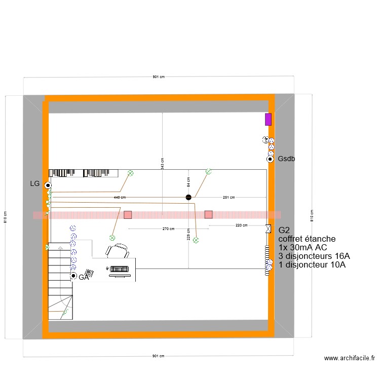 Mareilles grenier. Plan de 0 pièce et 0 m2