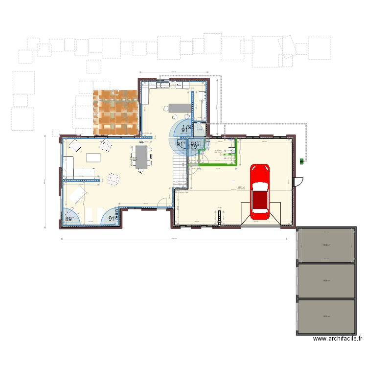 Hangar 06. Plan de 15 pièces et 367 m2