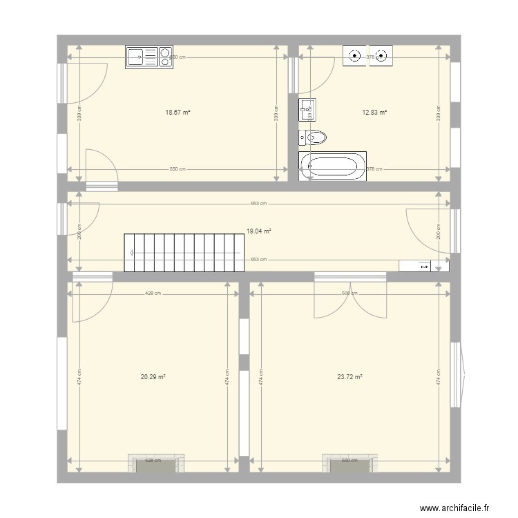 rez jurbise. Plan de 0 pièce et 0 m2