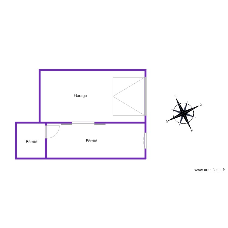 AVI 887 Planritning garage. Plan de 0 pièce et 0 m2