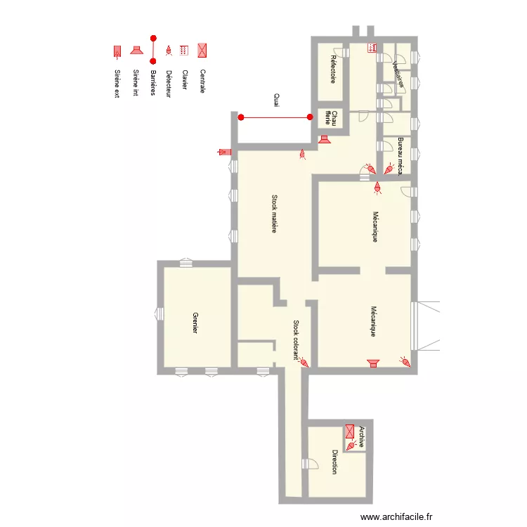 romer 1 alarme. Plan de 