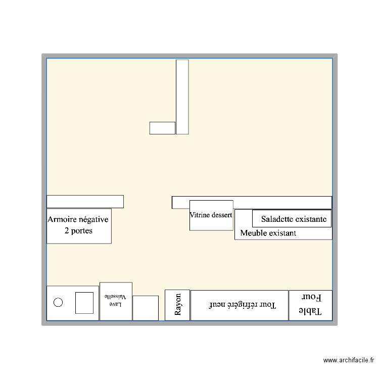 Restaurant Jean Paul V2. Plan de 1 pièce et 39 m2