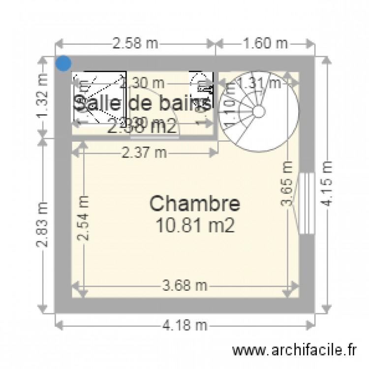 Plan 2eme étage Projet. Plan de 0 pièce et 0 m2