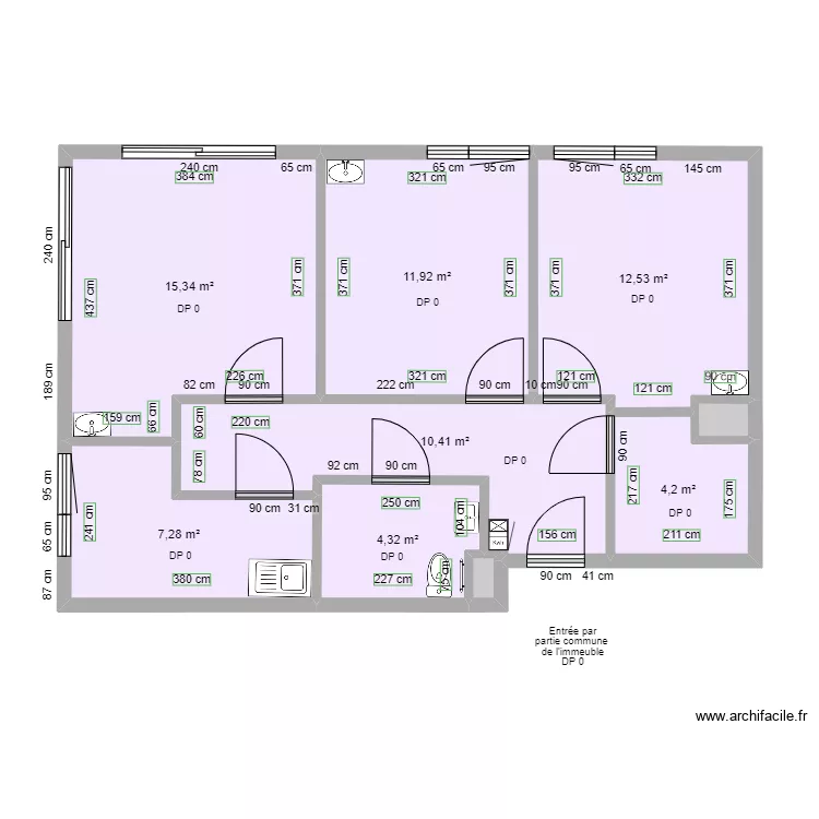 CABINET PARAMEDICAL DU CENTRE AVANT TRAVAUX zoom. Plan de 
