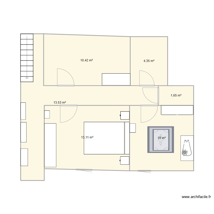 Rez de chaussé. Plan de 0 pièce et 0 m2 Rez de chaussé. Plan de 0 pièce et 0 m2