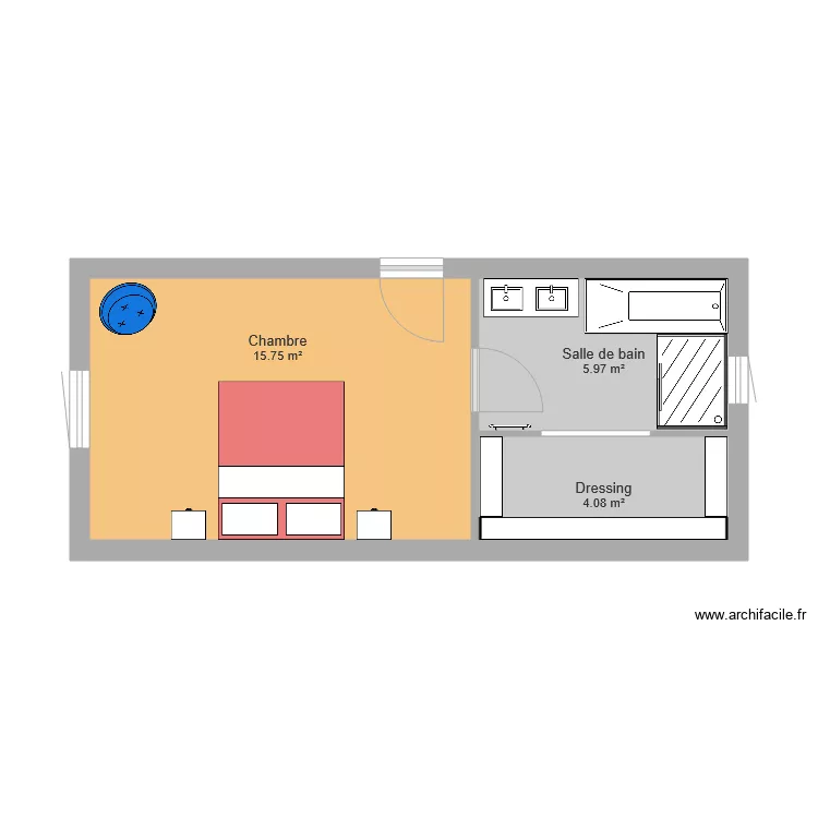 Extension garage. Plan de 