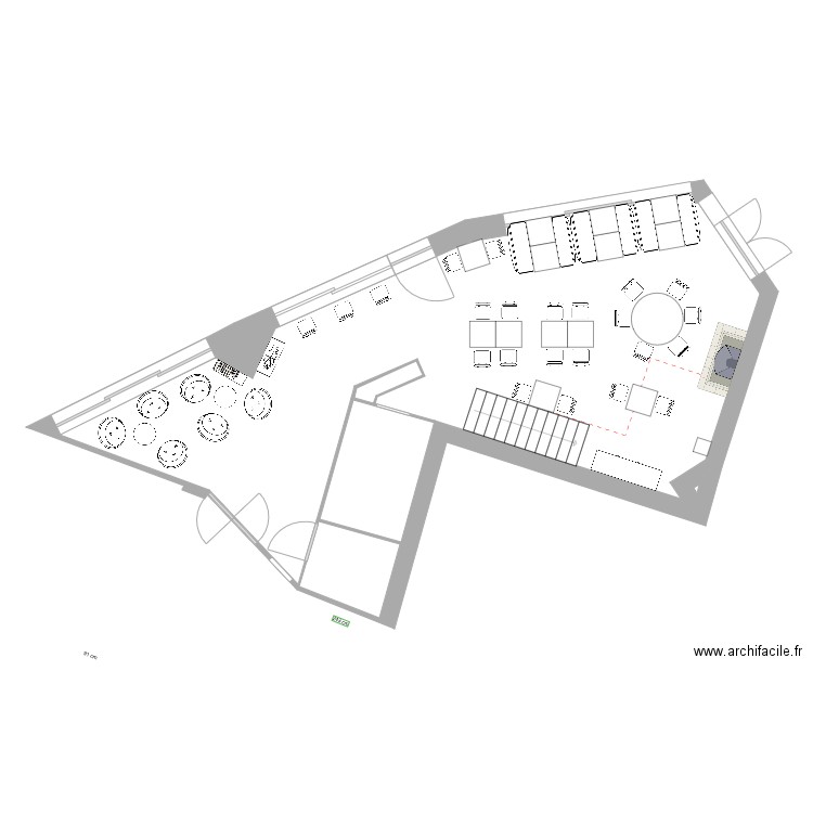 RDC AMENAGEMENT SALLE 2. Plan de 0 pièce et 0 m2