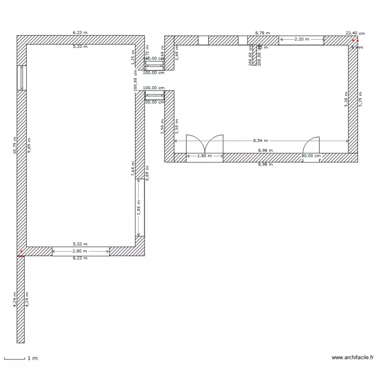 &eacute;tage. Plan de 
