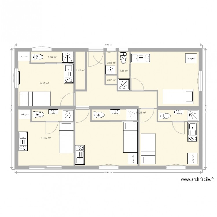 vitot 1 cote a vérifier avec sdb 2. Plan de 0 pièce et 0 m2