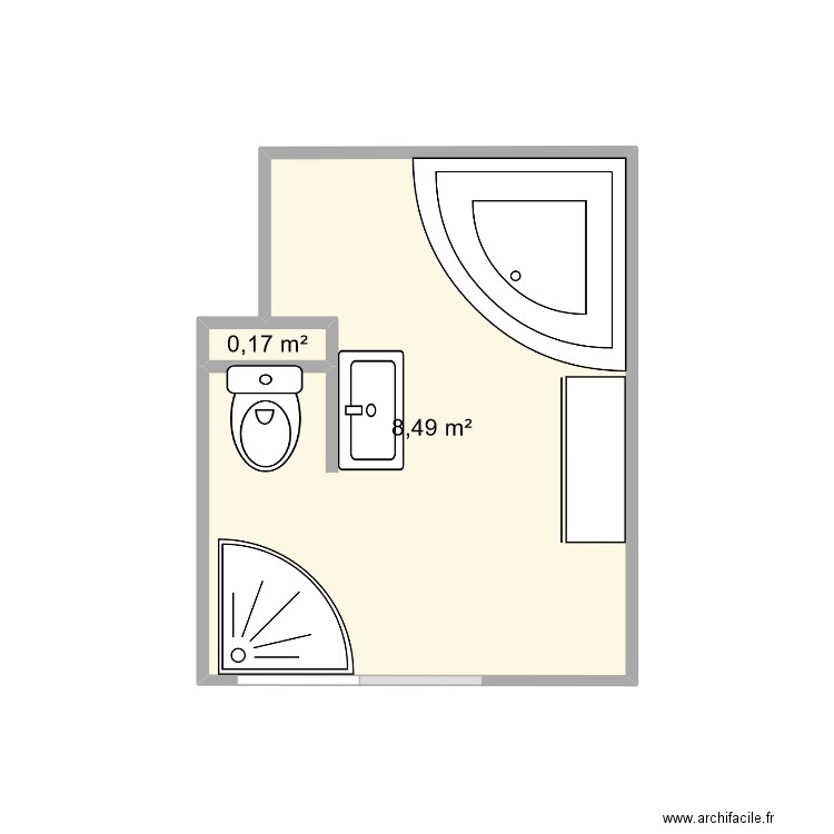 salle de bain. Plan de 0 pièce et 0 m2