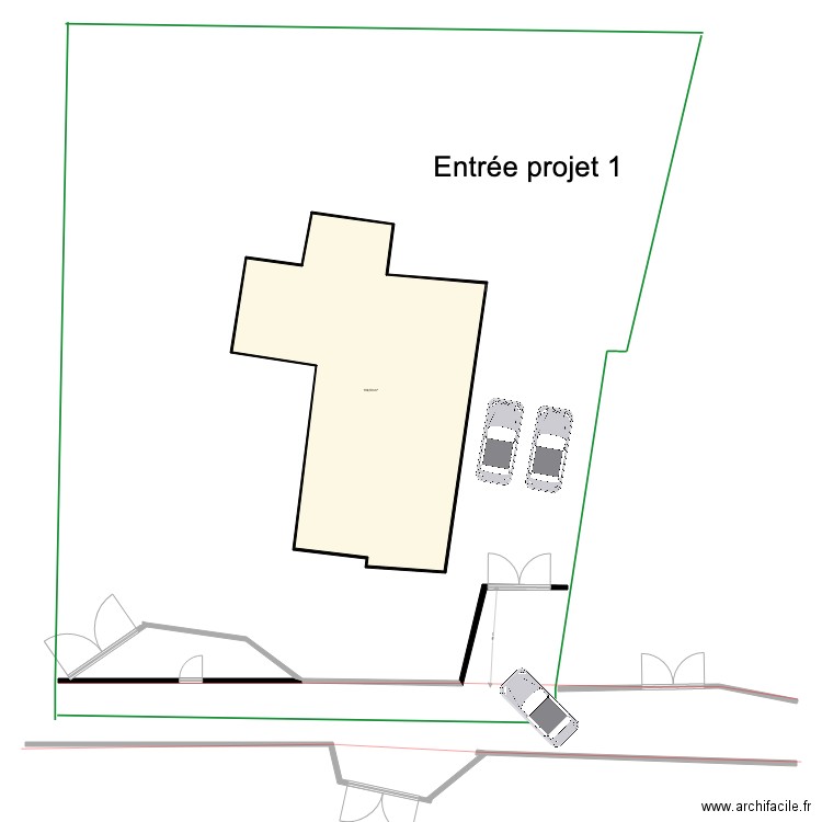 Entrée projet 1 variante 1. Plan de 0 pièce et 0 m2