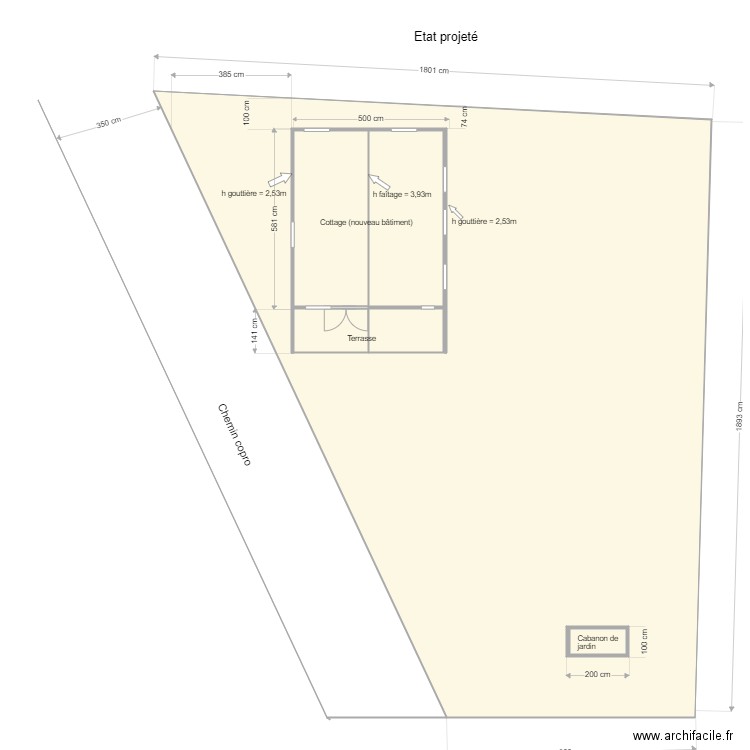 Plaine Patrick projet côté 3D. Plan de 0 pièce et 0 m2