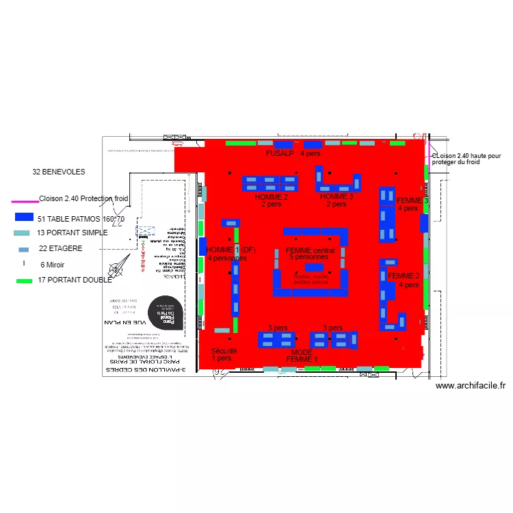C&egrave;dre 2021. Plan de 